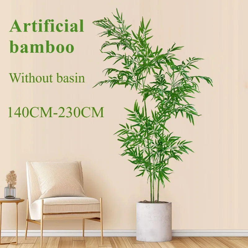 Ficus Lyrata Tree - Künstlicher Bambus, großer grüner Bambus, 1,4