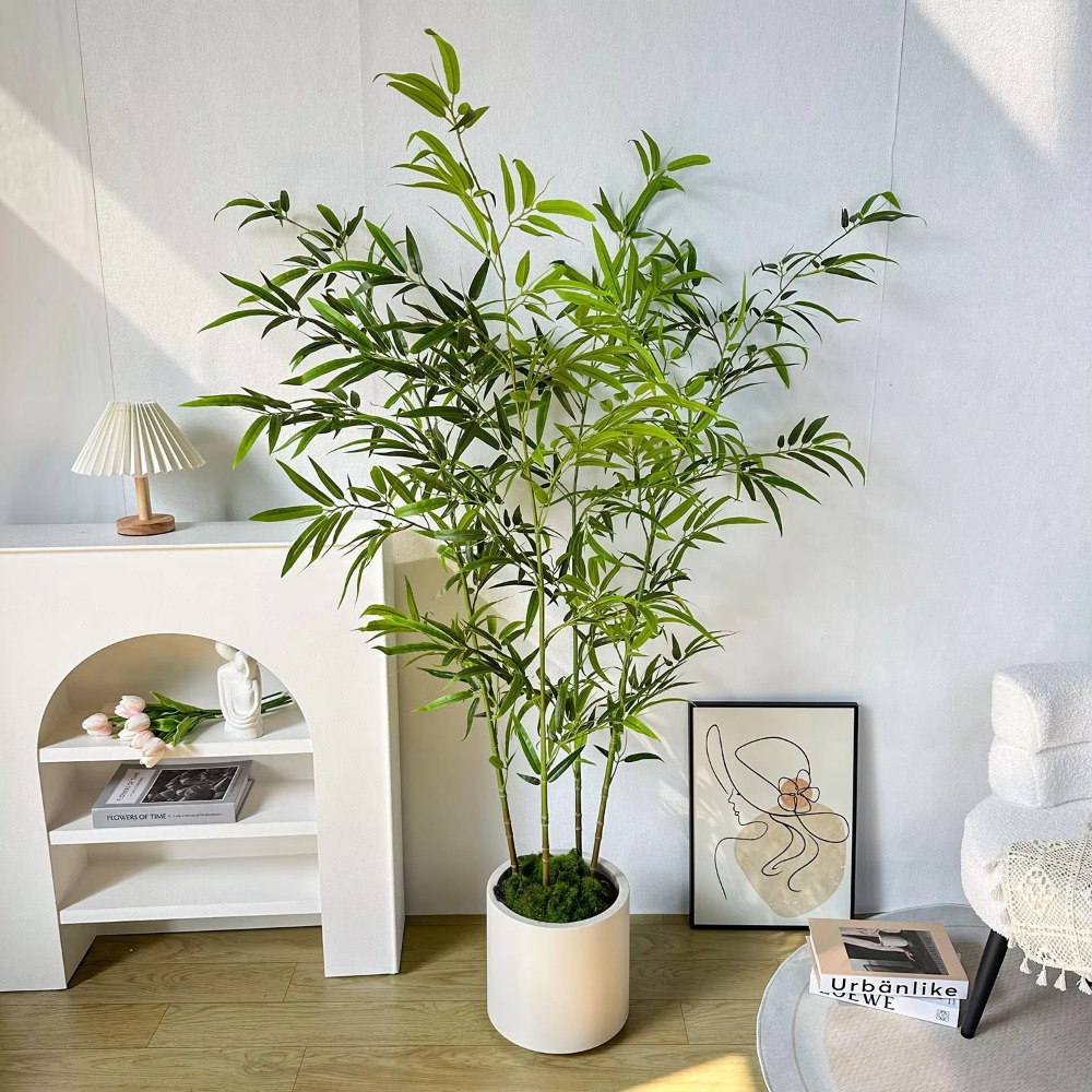 Künstlicher grüner Bambus PU + – Ficus Lyrata Tree Bewertung und Preis
